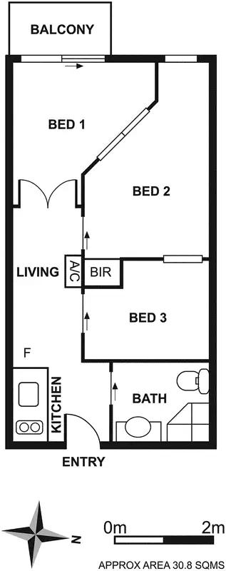 Floorplan of Homely apartment listing, 661/488 Swanston Street, Melbourne VIC 3000