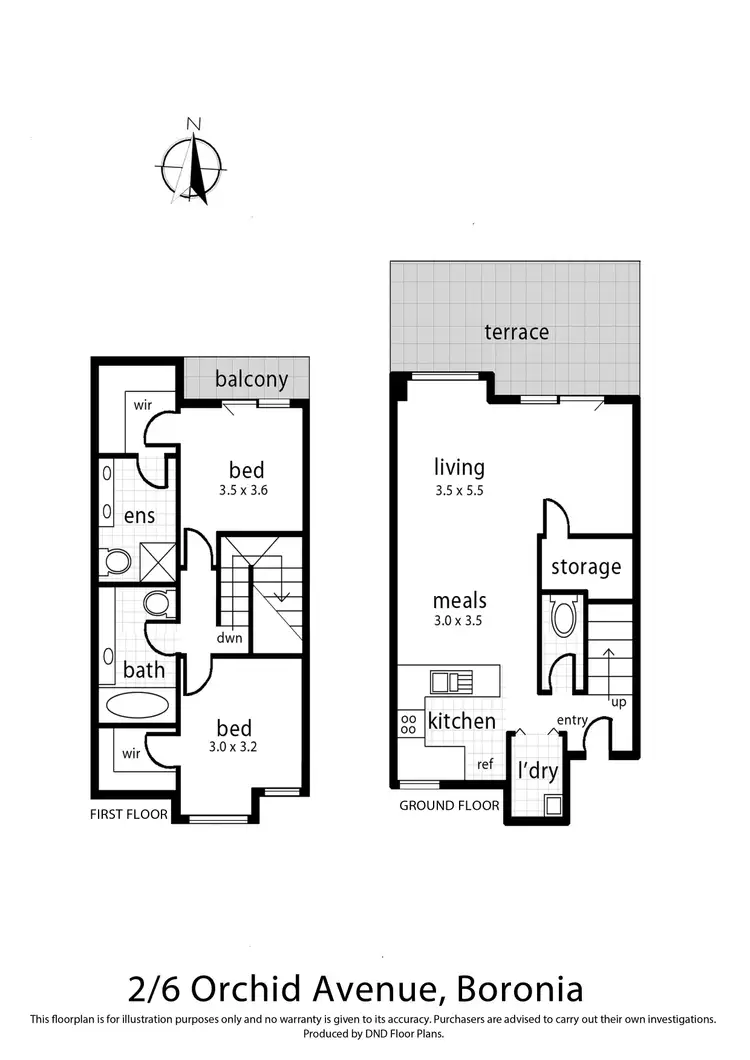Floorplan of Homely apartment listing, 2/6 Orchid  Avenue, Boronia VIC 3155