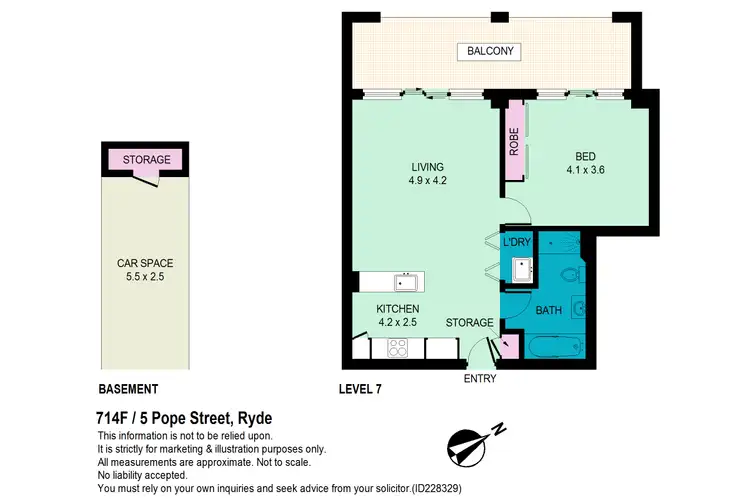 Floorplan of Homely apartment listing, F714/5 Pope Street, Ryde NSW 2112