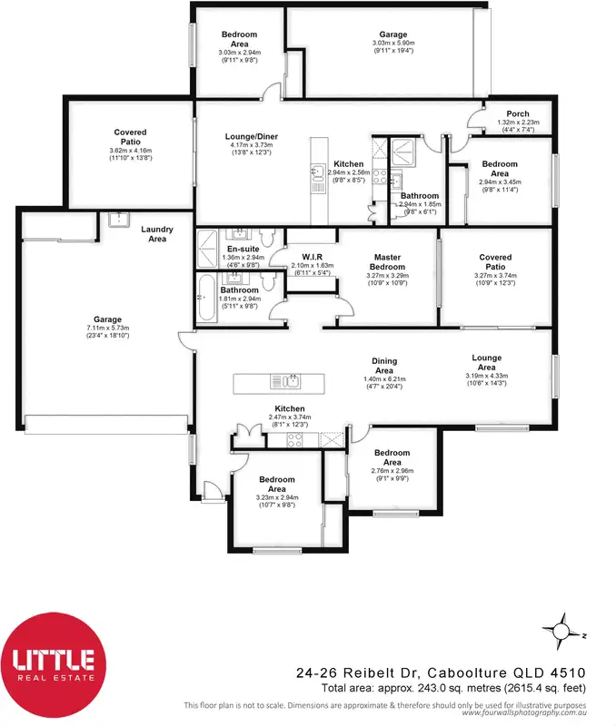 Floorplan of Homely semi-detached listing, 24-26 Reibelt Drive, Caboolture QLD 4510