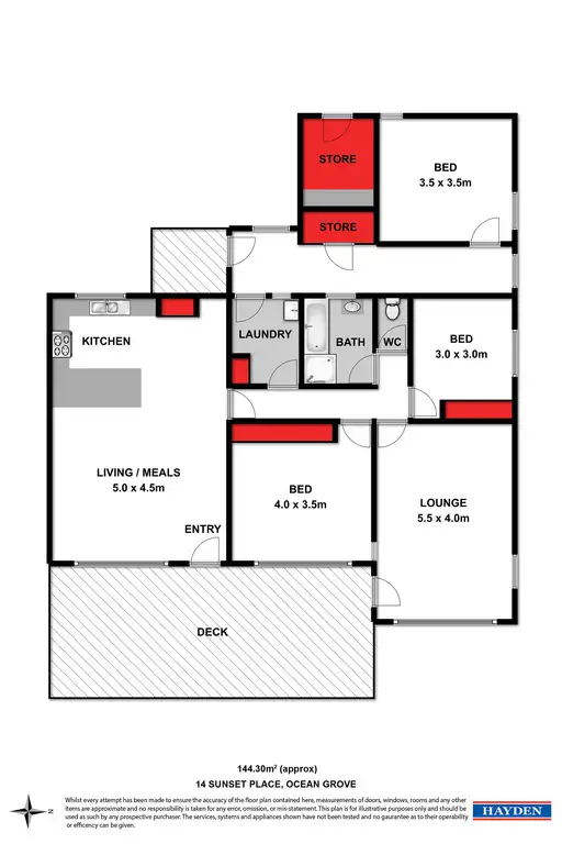 Floorplan of Homely house listing, 14 Sunset Place, Ocean Grove VIC 3226