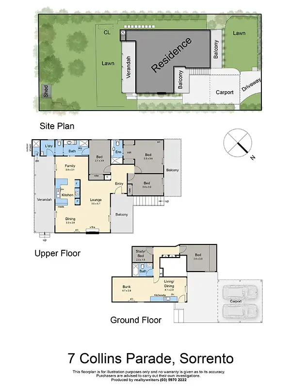 Floorplan of Homely house listing, 7 Collins Parade, Sorrento VIC 3943