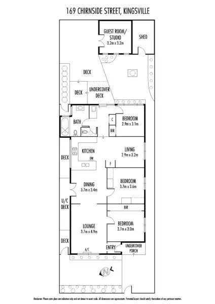 Floorplan of Homely house listing, 169 Chirnside Street, Kingsville VIC 3012