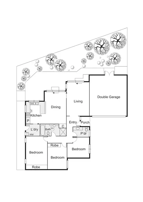 Floorplan of Homely townhouse listing, 3/20 Grandview Avenue, Beaumaris VIC 3193