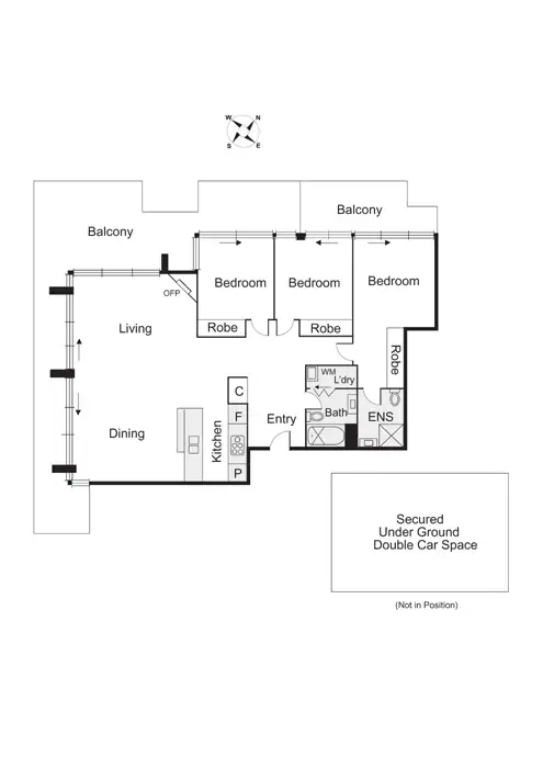 Floorplan of Homely apartment listing, 18/80 Dow Street, Port Melbourne VIC 3207
