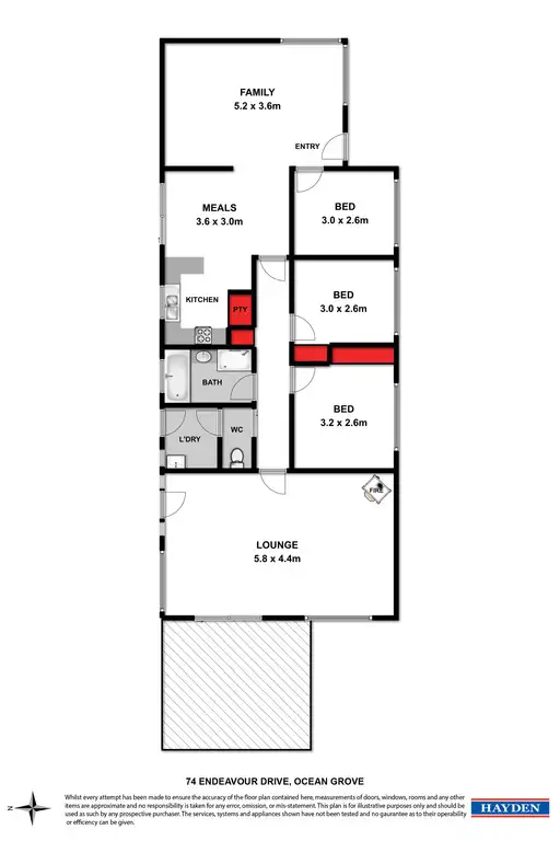 Floorplan of Homely house listing, 74 Endeavour Drive, Ocean Grove VIC 3226