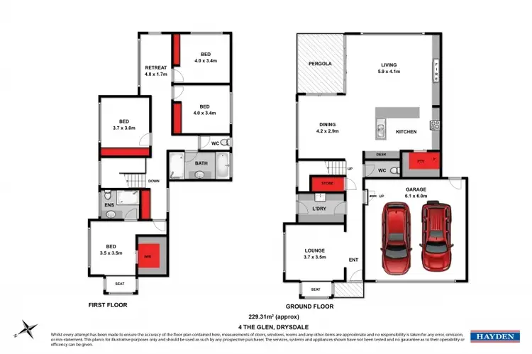 Floorplan of Homely house listing, 4 The Glen, Drysdale VIC 3222