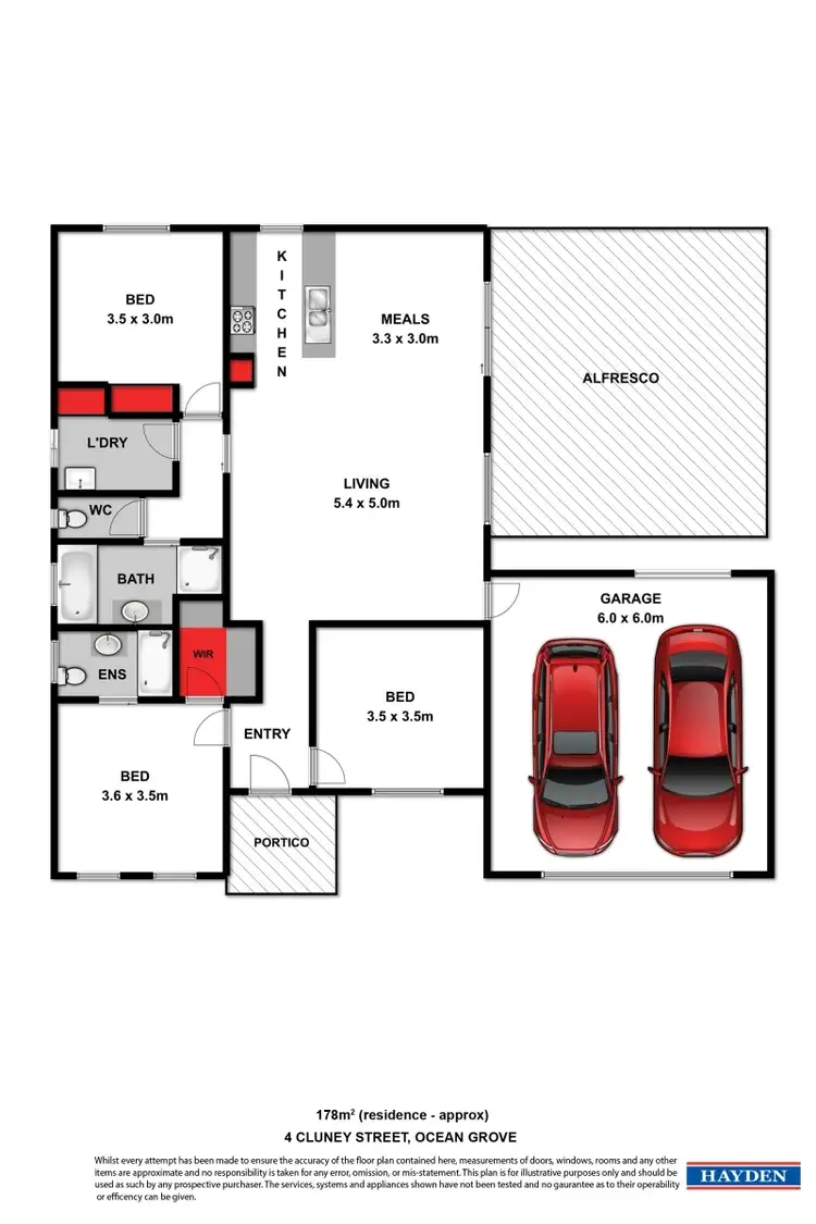 Floorplan of Homely house listing, 4 Cluney Street, Ocean Grove VIC 3226