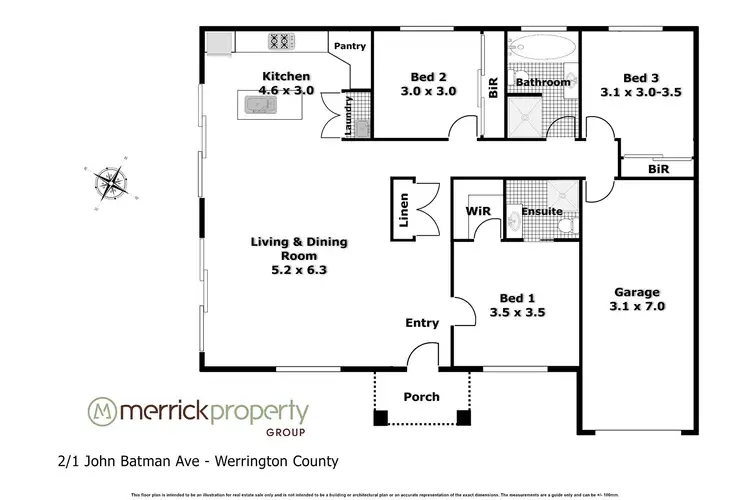 Floorplan of Homely semi-detached listing, 2/1 John Batman Avenue, Werrington County NSW 2747