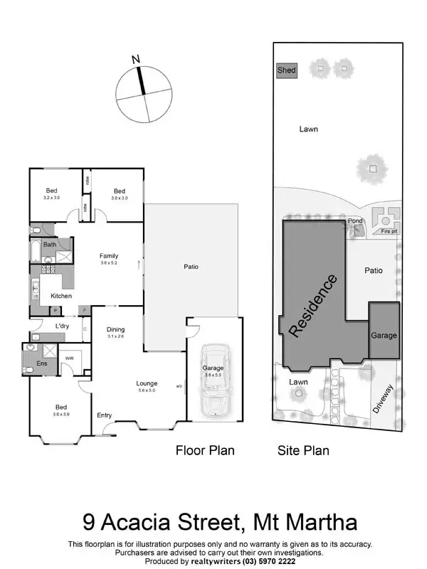Floorplan of Homely house listing, 9 Acacia Street, Mount Martha VIC 3934