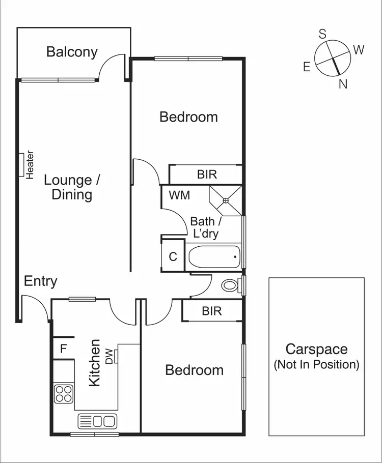 Floorplan of Homely apartment listing, 1/154 Alma Road, St Kilda East VIC 3183