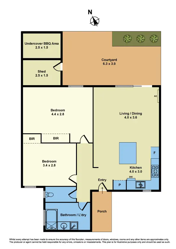 Floorplan of Homely unit listing, 2/55 Challis Street, Newport VIC 3015