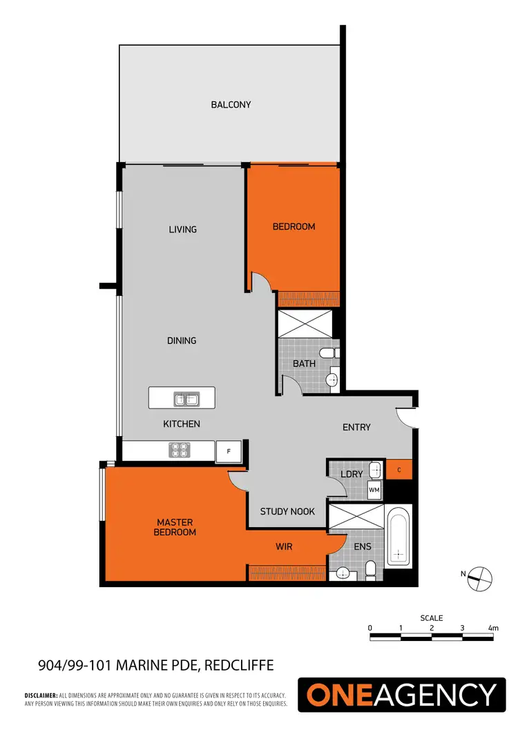 Floorplan of Homely unit listing, 904/101 Marine Parade, Redcliffe QLD 4020