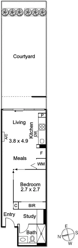 Floorplan of Homely apartment listing, 108/229 Toorak Road, South Yarra VIC 3141