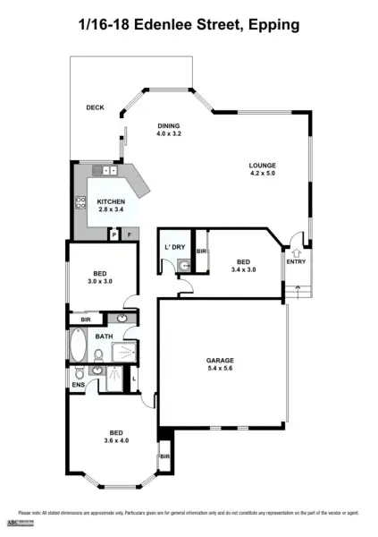 Floorplan of Homely villa listing, 1/16-18 Edenlee Street, Epping NSW 2121