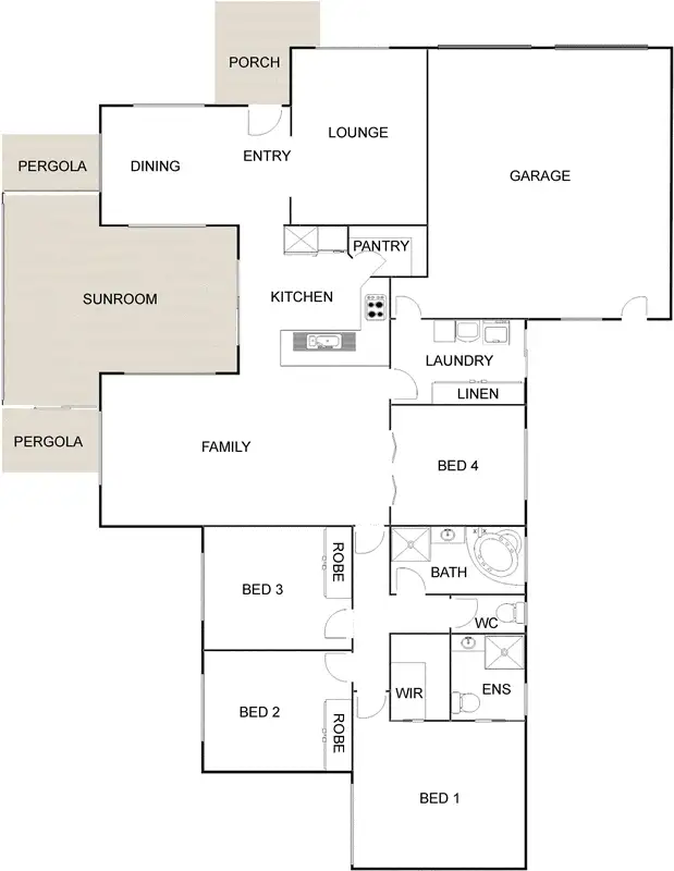 Floorplan of Homely house listing, 44 Traeger Street, Dunlop ACT 2615