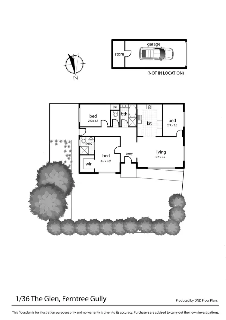 Floorplan of Homely unit listing, 1/36 The Glen, Ferntree Gully VIC 3156