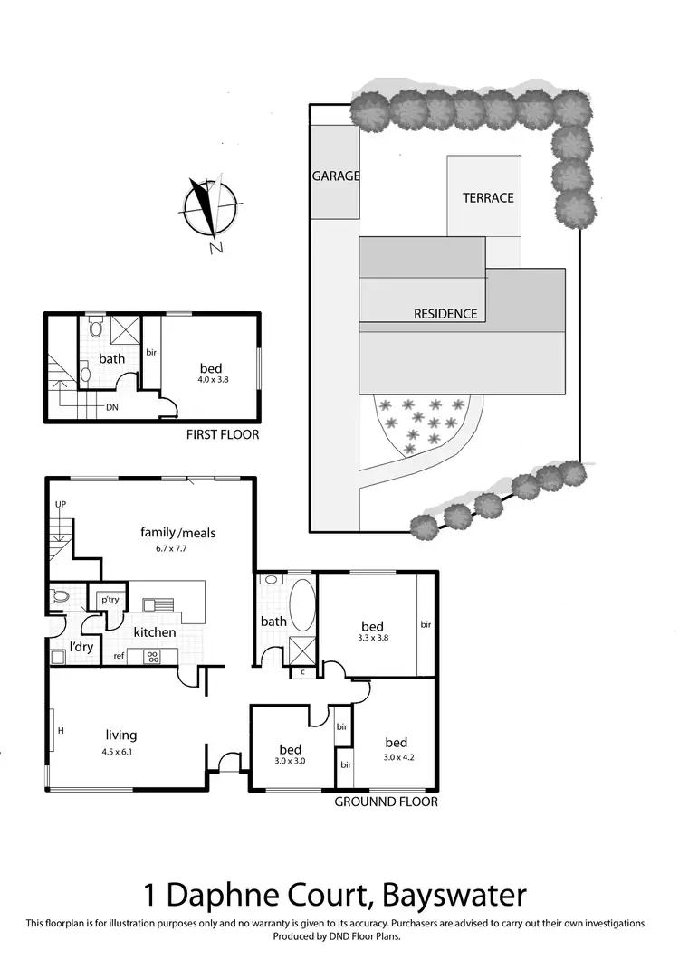 Floorplan of Homely house listing, 1 Daphne Court, Bayswater VIC 3153