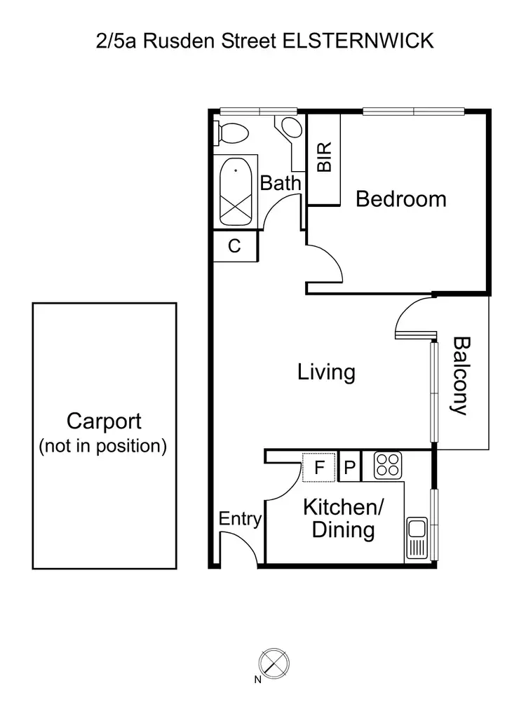 Floorplan of Homely apartment listing, 2/5a Rusden Street, Elsternwick VIC 3185