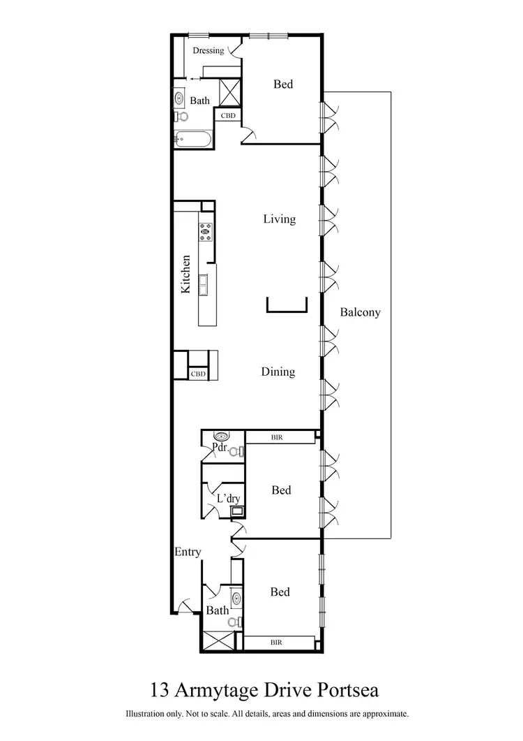 Floorplan of Homely apartment listing, 13 Armytage Drive, Portsea VIC 3944