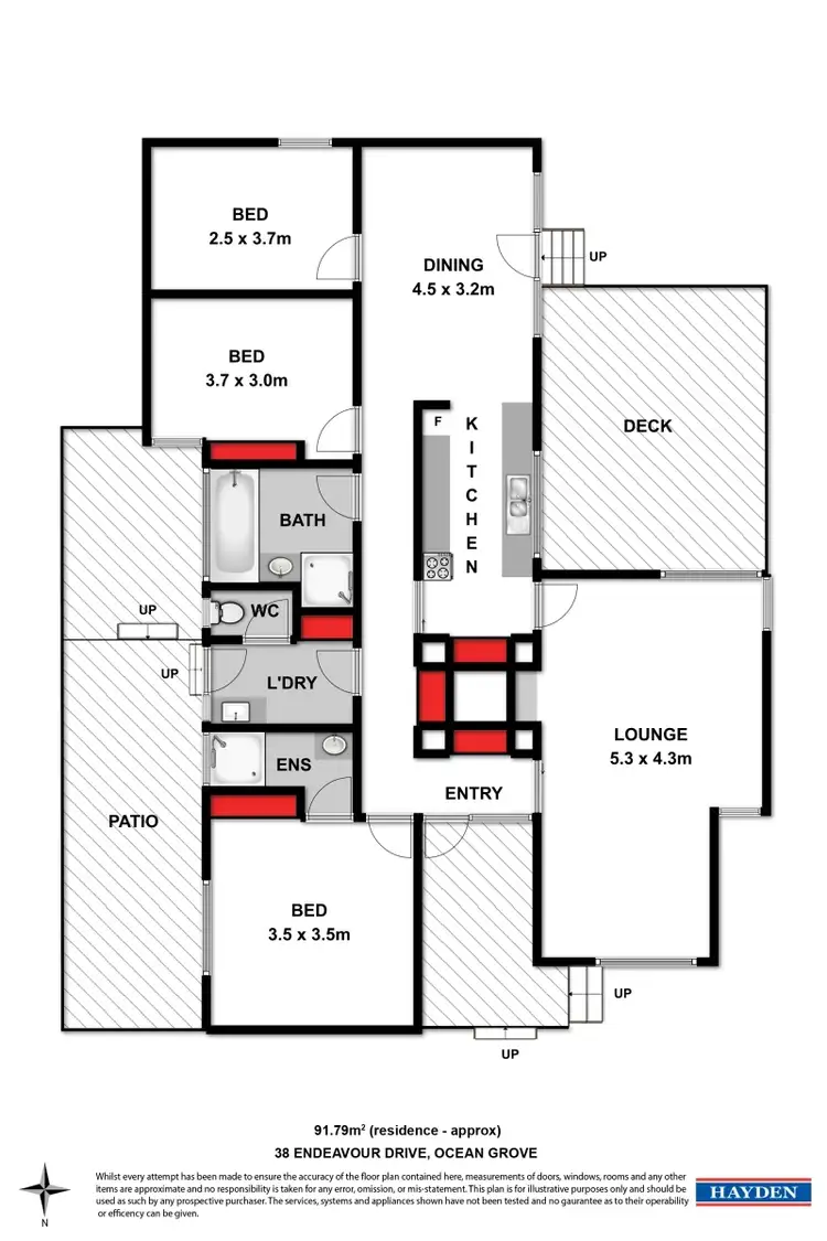 Floorplan of Homely house listing, 38 Endeavour Drive, Ocean Grove VIC 3226