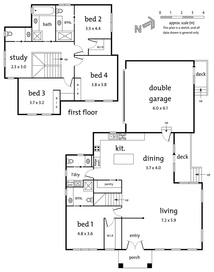 Floorplan of Homely townhouse listing, 1/3 Station Street, Burwood VIC 3125