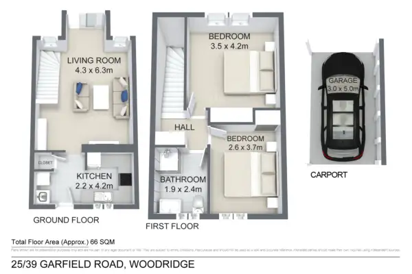 Floorplan of Homely townhouse listing, 25/39 Garfield Road, Woodridge QLD 4114