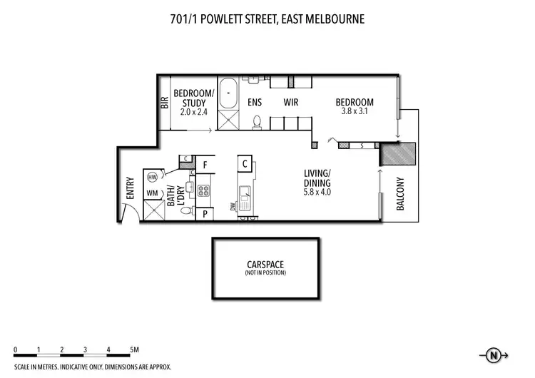 Floorplan of Homely apartment listing, 701/1 Powlett Street, East Melbourne VIC 3002