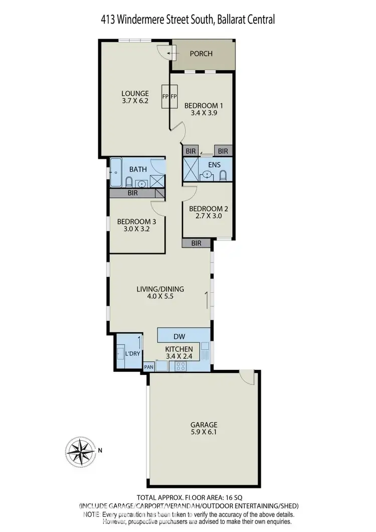 Floorplan of Homely house listing, 413 Windermere Street South, Ballarat Central VIC 3350