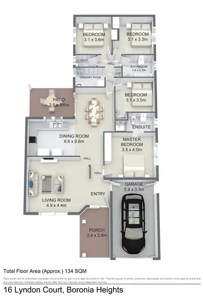 Floorplan of Homely house listing, 16 Lyndon Court, Boronia Heights QLD 4124
