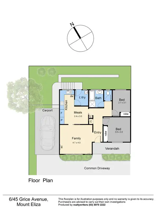 Floorplan of Homely unit listing, 6/45 Grice Avenue, Mount Eliza VIC 3930