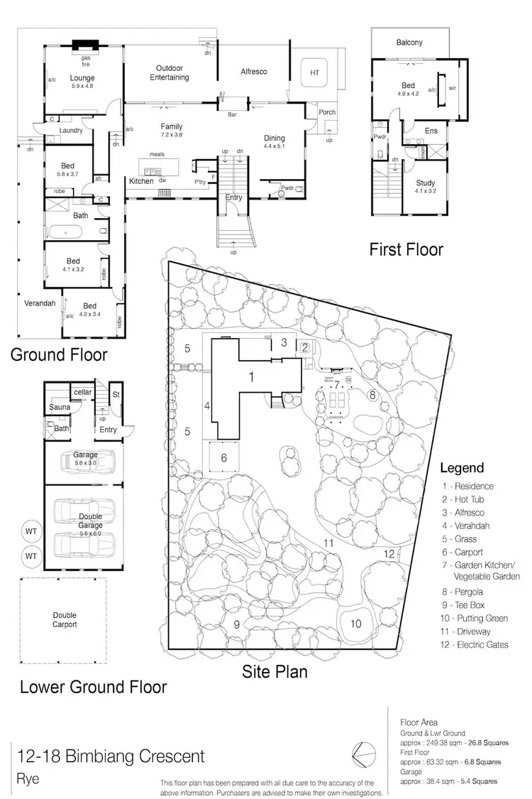 Floorplan of Homely house listing, 12-18 Bimbiang Crescent, Rye VIC 3941