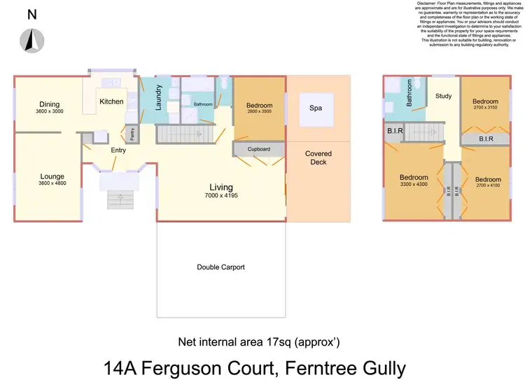 Floorplan of Homely unit listing, 14A Ferguson Court, Ferntree Gully VIC 3156