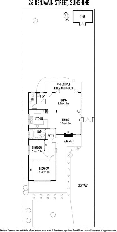 Floorplan of Homely house listing, 26 Benjamin Street, Sunshine VIC 3020