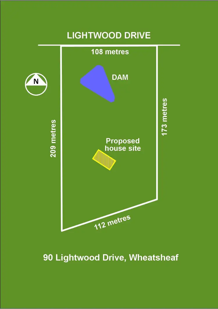Floorplan of Homely land listing, 90 Lightwood Drive, Wheatsheaf VIC 3461
