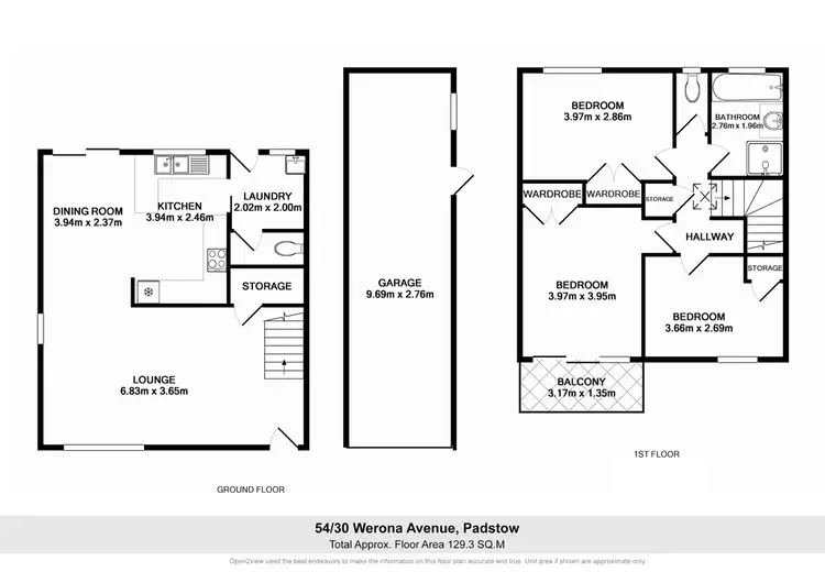Floorplan of Homely townhouse listing, 54/30 Werona Avenue, Padstow NSW 2211