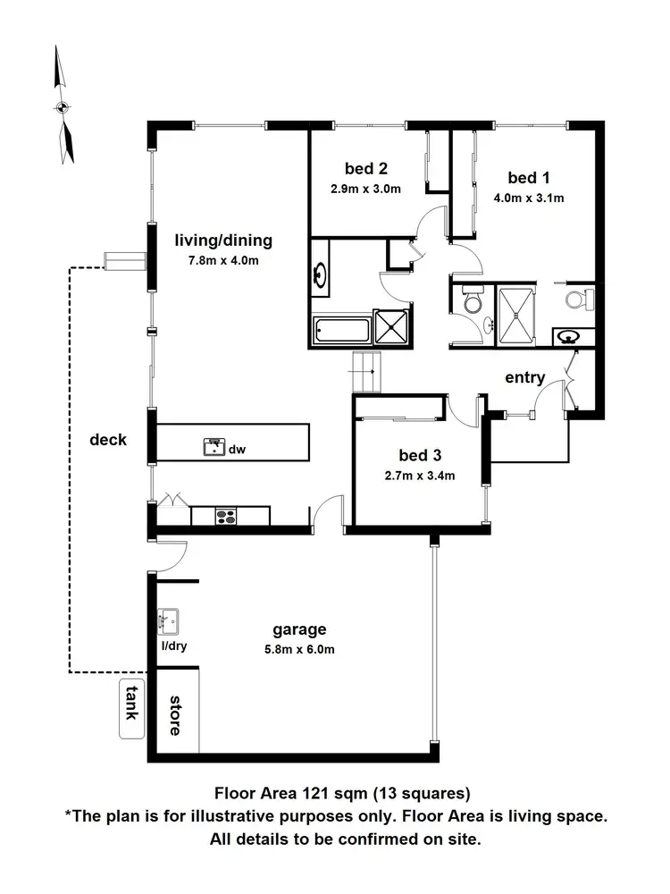Floorplan of Homely unit listing, 3/7 Allison Crescent, Lilydale VIC 3140