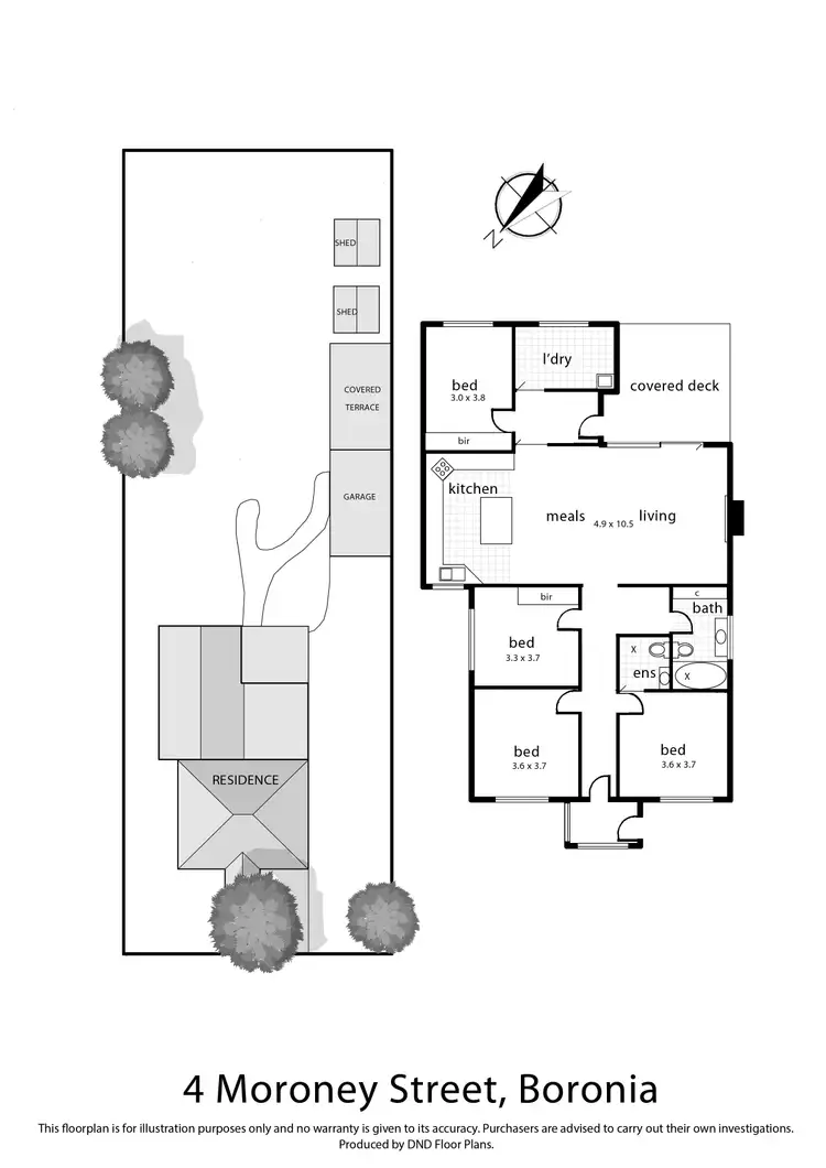 Floorplan of Homely house listing, 4 Moroney Street, Boronia VIC 3155