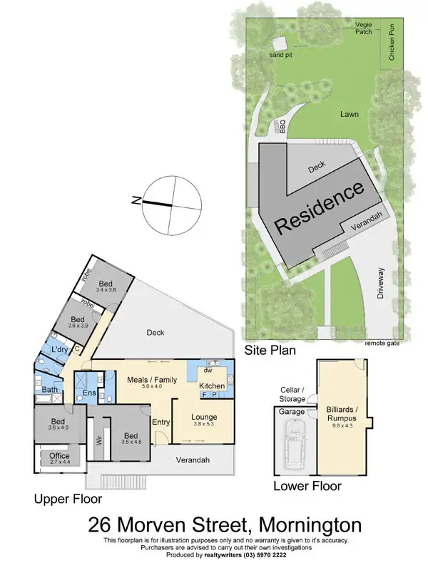 Floorplan of Homely house listing, 26 Morven Street, Mornington VIC 3931