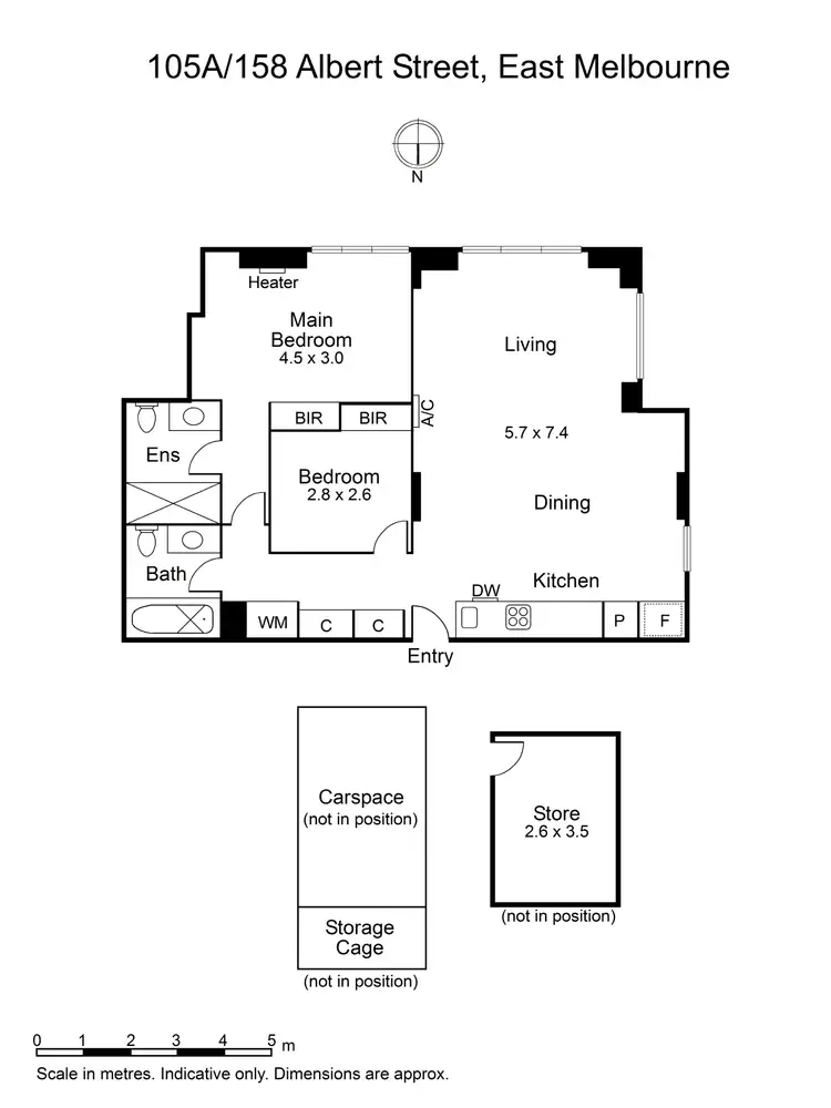 Floorplan of Homely apartment listing, 105A/158 Albert Street, East Melbourne VIC 3002