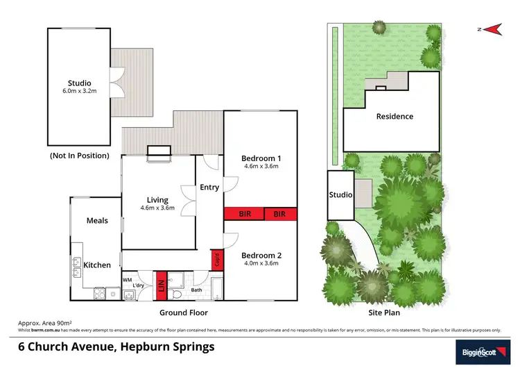 Floorplan of Homely house listing, 6 Church Avenue, Hepburn Springs VIC 3461