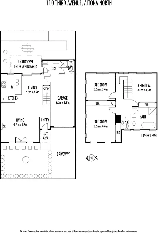 Floorplan of Homely townhouse listing, 110 Third Avenue, Altona North VIC 3025