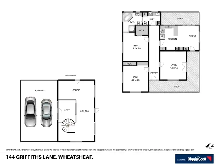 Floorplan of Homely house listing, 144 Griffiths Lane, Wheatsheaf VIC 3461