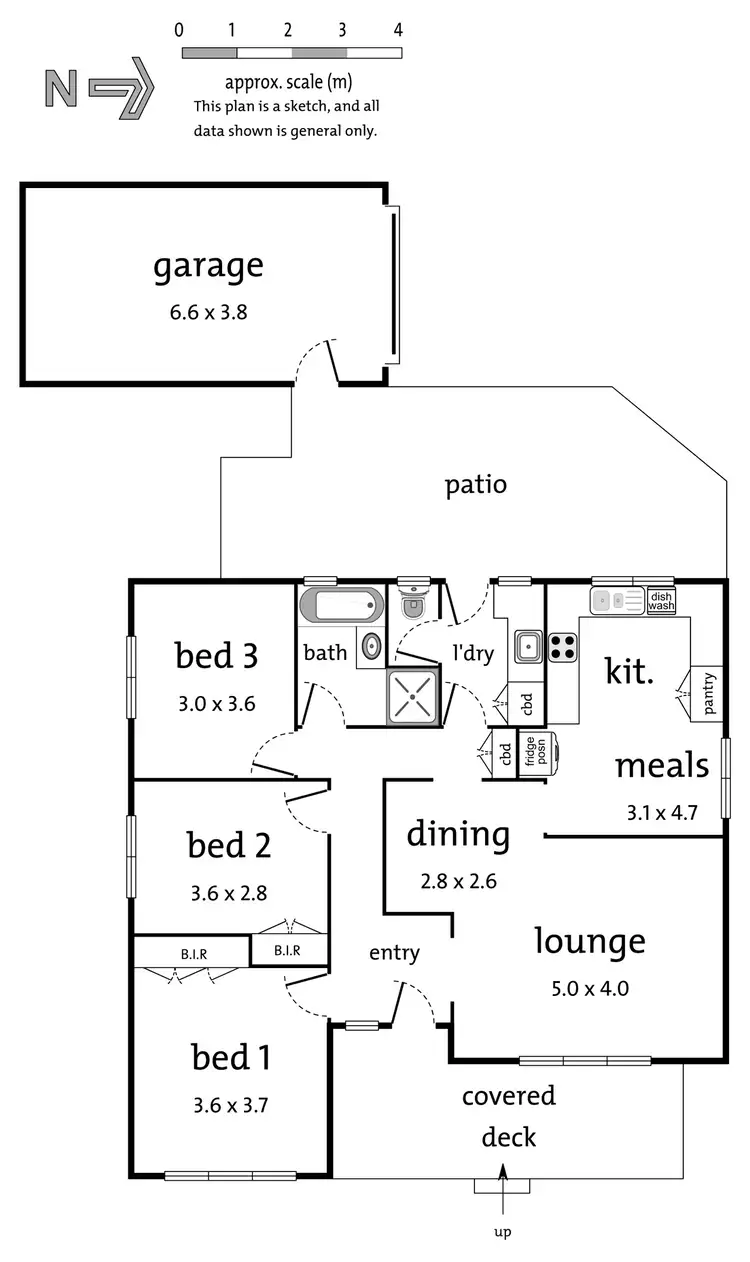 Floorplan of Homely unit listing, 1/28 Walwa Street, Mitcham VIC 3132