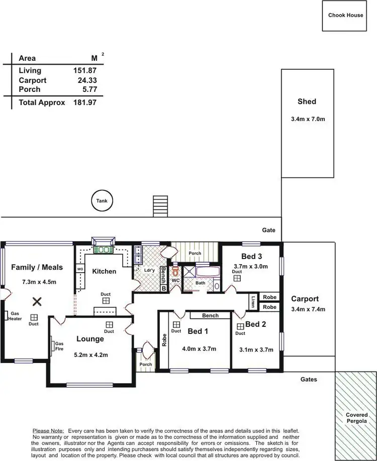 Floorplan of Homely house listing, 11 White Avenue, Tea Tree Gully SA 5091