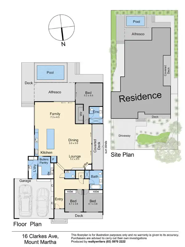 Floorplan of Homely house listing, 16 Clarkes Avenue, Mount Martha VIC 3934