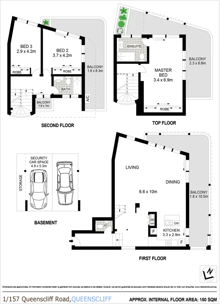 Floorplan of Homely apartment listing, 1/157 Queenscliff Road, Queenscliff NSW 2096