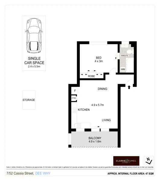 Floorplan of Homely apartment listing, 7/52 Cassia Street, Dee Why NSW 2099