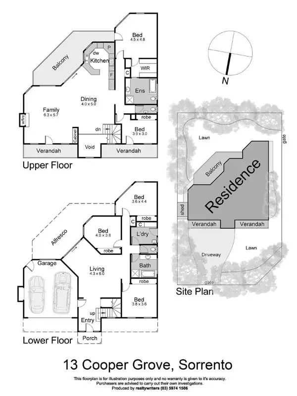 Floorplan of Homely house listing, 13 Cooper Grove, Sorrento VIC 3943