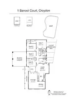 Floorplan of Homely house listing, 1 Banool Court, Croydon VIC 3136